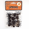 12PK Fake Spiders Halloween Decoration