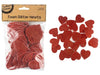 Krafters Korner Craft Adhesive Foam Glitter Red Hearts 45pk