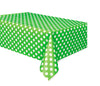 Lime Green Dots Plastic Tablecover 137CM X 274CM (54" X 108")