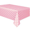 Hot Pink Dots Plastic Tablecover 137CM X 274CM (54" X 108")