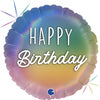 Happy Birthday Pastel Rainbow 45cm Foil Balloon
