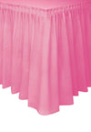 Hot Pink Plastic Tableskirt 4.3m