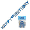 Glitz Happy Birthday Jointed Banner Party Decoration - Blue - 1.3M
