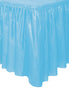 Light Blue Plastic Table Skirt