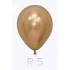 Reflex/Chrome Gold (970) 12cm  Mini Size Sempertex Latex Balloons