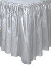 Silver Plastic Tableskirt 4.3m