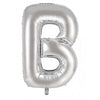 Silver "A"-"Z" 86CM Decrotex Alphabet/Letters Shaped (34") Foil Balloons