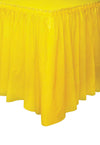 Yellow Plastic Tableskirt 4.3m