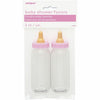 Pink Baby Shower Milk Bottles 13cm 2PK