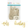 Gold Oh Baby Letter Banner