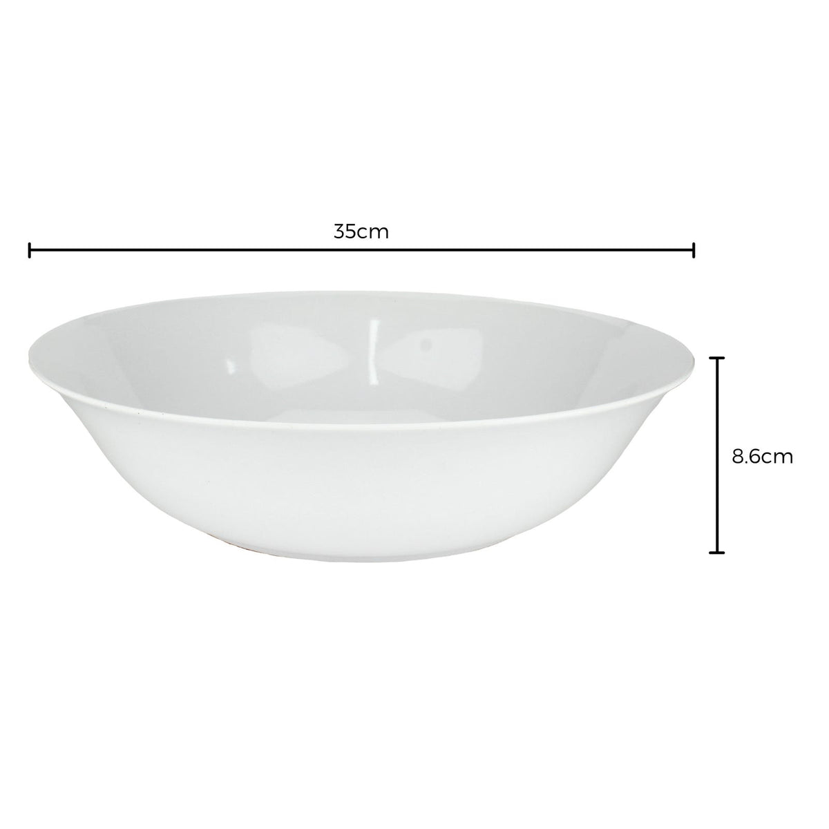 35cm White Round Melamine Bowl Top Party Supplies, Hoppers Crossing