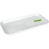 31x15cm White Rectangular Rounded  Melamine Platter.
