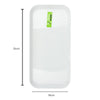 31x15cm White Rectangular Rounded  Melamine Platter.