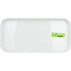 31x15cm White Rectangular Rounded  Melamine Platter.
