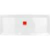 48x20cm White Rectangular Melamine Platter.