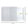 48x30cm White Rectangular Melamine Platter.