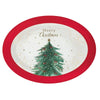 Christmas Tree Oval Melamine Platter