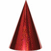 Red Holographic Foil Party Hats