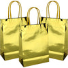 4PK 21cm Metallic Foil Gold Paper Gift Bags