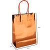 4PK 21cm Metallic Foil Rose Gold Paper Gift Bags