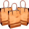 4PK 21cm Metallic Foil Rose Gold Paper Gift Bags