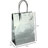 4PK 21cm Metallic Foil Silver  Paper Gift Bags