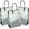 4PK 21cm Metallic Foil Silver  Paper Gift Bags
