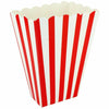 Red Stripe Popcorn Boxes Paper Treat Boxes