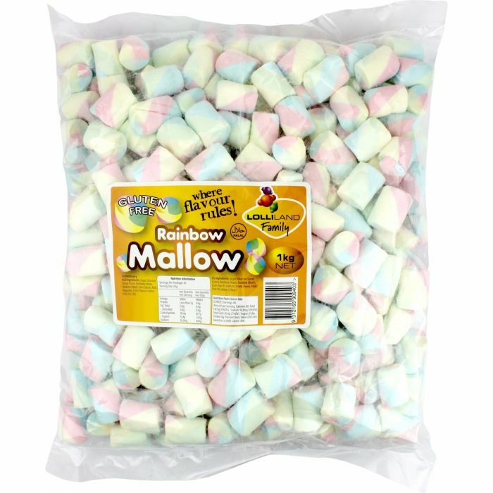 Lolliland Marshmallow Bulk 1KG Rainbow Top Party Supplies, Hoppers