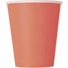 Coral/Light Orange Paper Cups Pack of 14