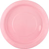 Large 23cm Light Pink Reusable Round Plastic Plates 20pk