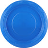 Royal Blue Large 23cm Reusable Round Plastic Plates 25pk