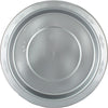 Silver Large 23cm Reusable Round Plastic Plates 25pk