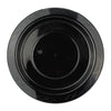 Black Small Reusable Round Plastic Plates 20pk