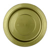 Gold Small Reusable Round Plastic Plates 25pk