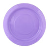 Small Lavender Reusable Round Plastic Plates 20pk