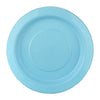 Light Blue Small Reusable Round Plastic Plates 20pk