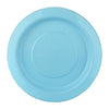 Light Blue Large 23cm Reusable Round Plastic Plates 25pk