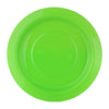 Lime Green Small Reusable Round Plastic Plates 20pk