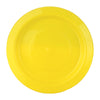 Yellow Small Reusable Round Plastic Plates 25pk