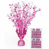 Add Any Age Glitz Pink Foil Balloon Weight / Centerpiece Weight With Sticker Sheet