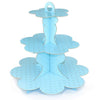 3 Tiers Blue Cardboard Cupcake Stand