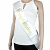 It's My Birthday Party Sash White