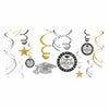 Graduation Swirls Party Decorations Pack of 12