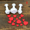 Love Heart Shape Plunger Fondant Cutter 3pcs