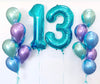 Number With 2 Sets Balloons bouquets < Helium Balloons>