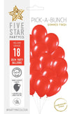 Sempertex Shimmer  Red 30cm Latex Balloon 18pk