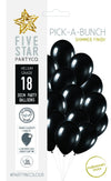 Sempertex Shimmer Black 30cm Latex  Balloon 18pk