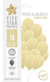 Sempertex Pearl Yellow 30cm Latex Balloon 18pk