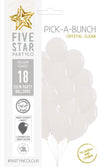 Sempertex Crystal Clear 30cm Latex Balloon 18pk